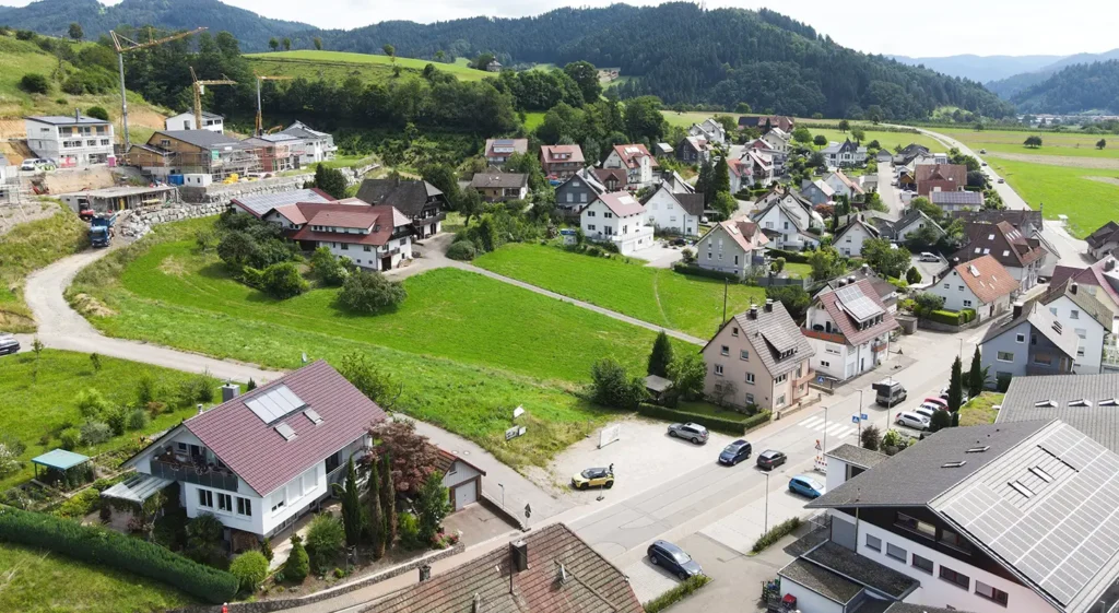 Bauplatz in Fischerbach von oben