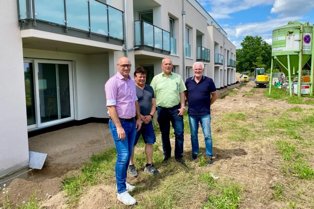 Besichtigung der Baustelle in Kirrlach