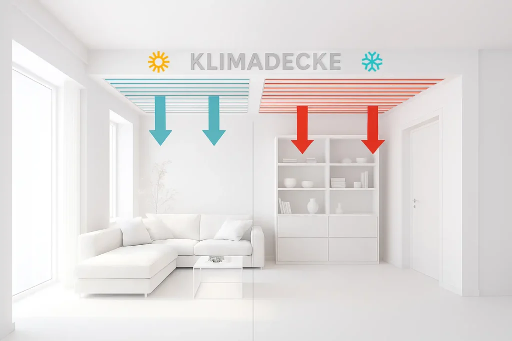 Visualisierung des Klimadecken-Konzepts der orbau Firmengruppe