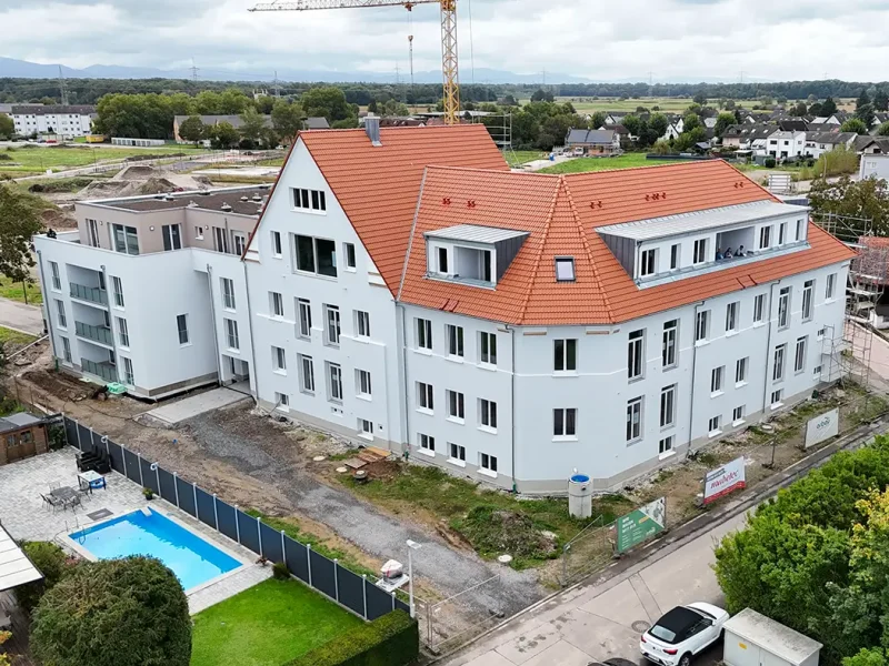 Aussicht aus der Luft auf unser Projekt
