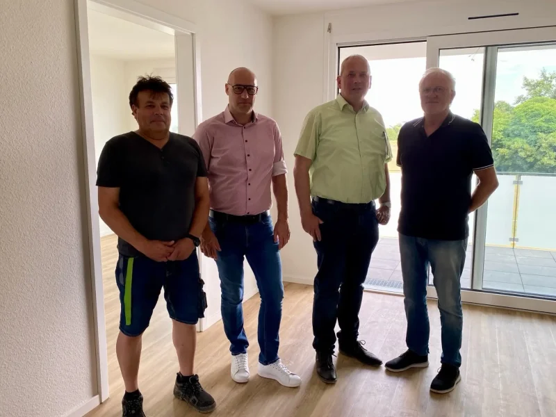 Oberbürgermeister Thomas Deuschle, Bürgermeister Andreas Emmerich in Kirrlach