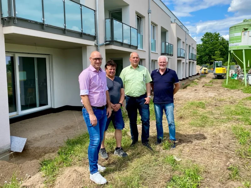 Besichtigung der Baustelle in Kirrlach