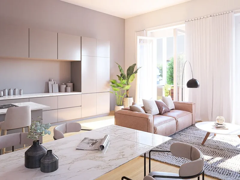 Visualisierung einer Wohnung in der Zigarrenfabrik