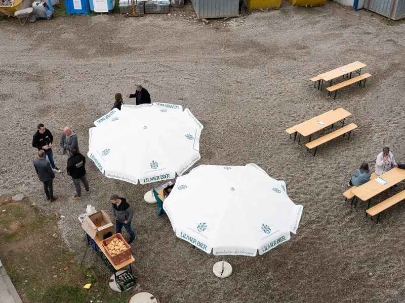 Zigarrenfabrik und Neubau beim Tag der offenen Baustelle in Rheinau-Freistett