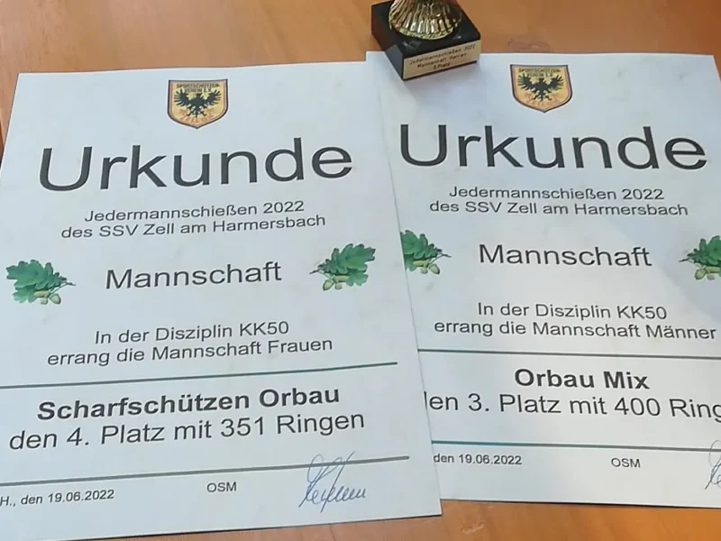 orbau Team beim Jedermannschießen in Zell am Harmersbach