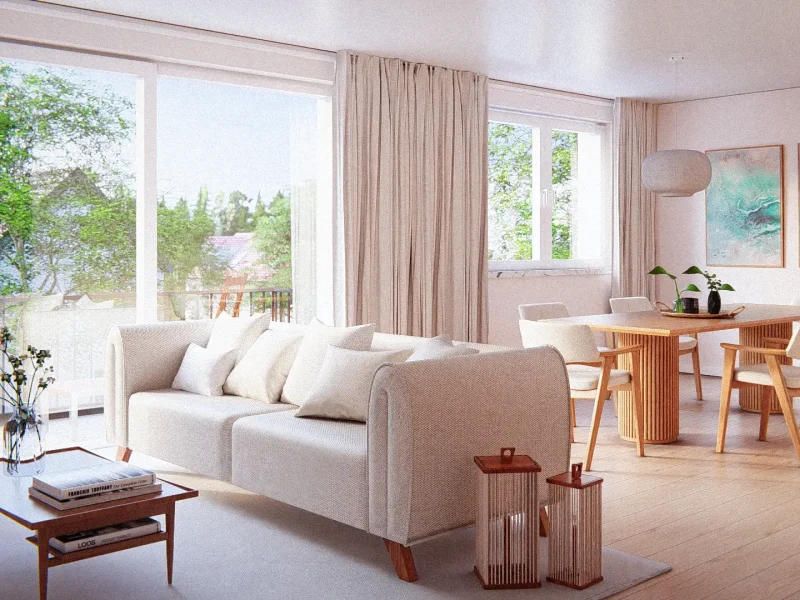 Innenraumvisualisierung der Wohnung 7