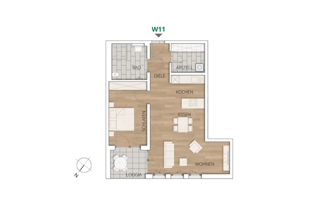 Grundriss Wohnung 11