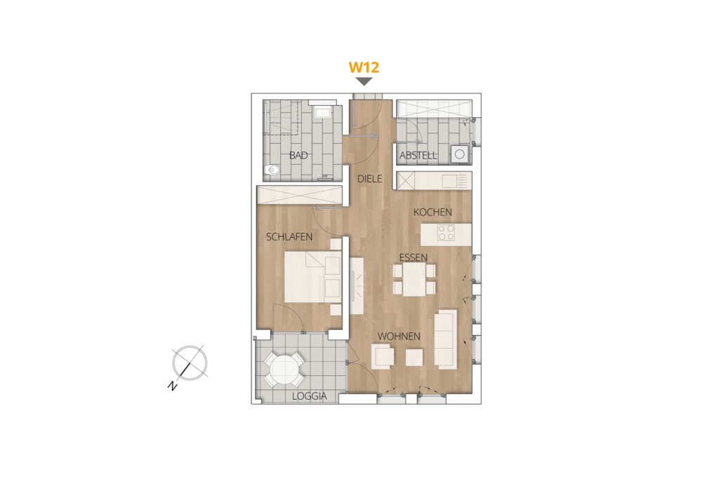 Grundriss Wohnung 12