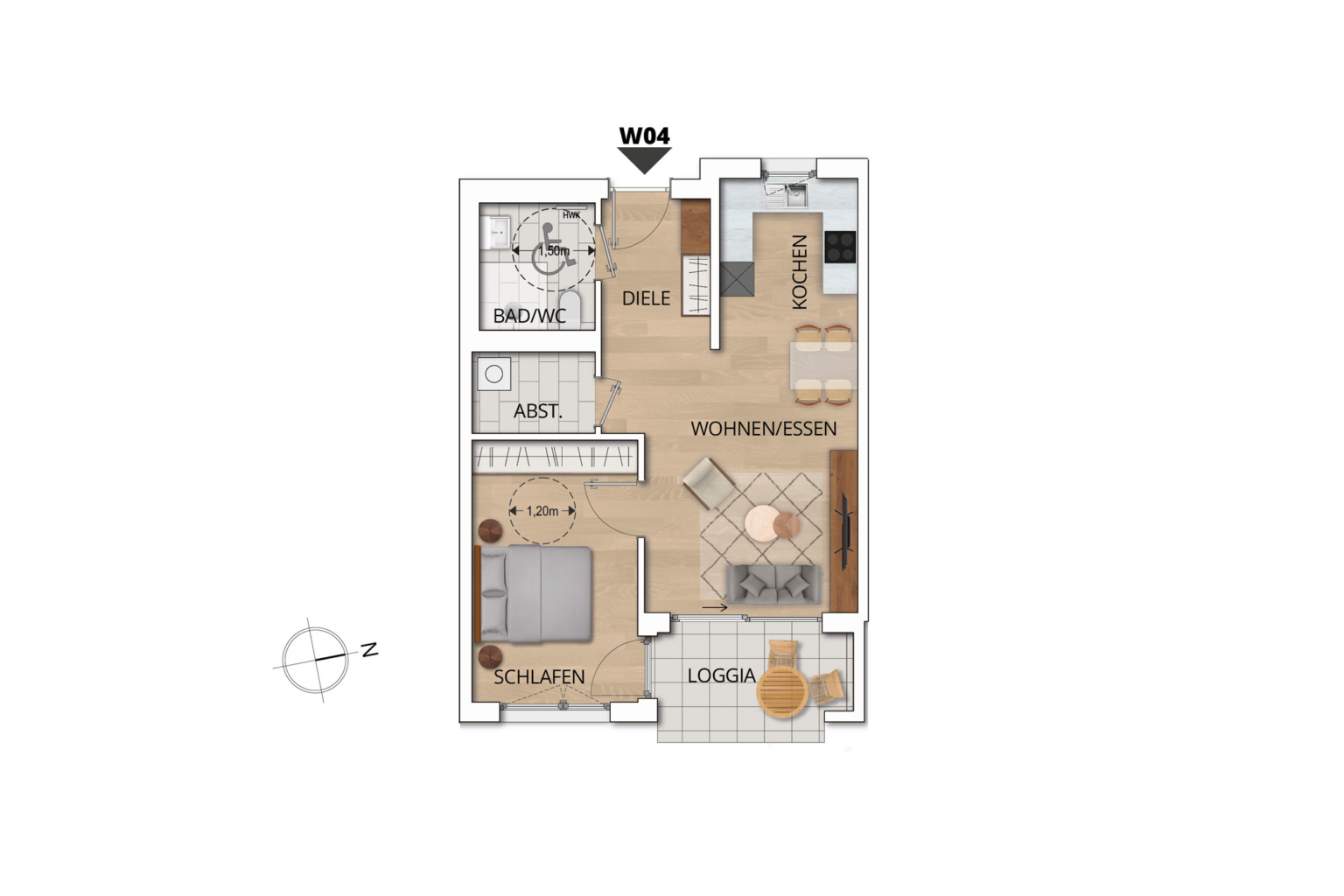 Grundriss Wohnung 04