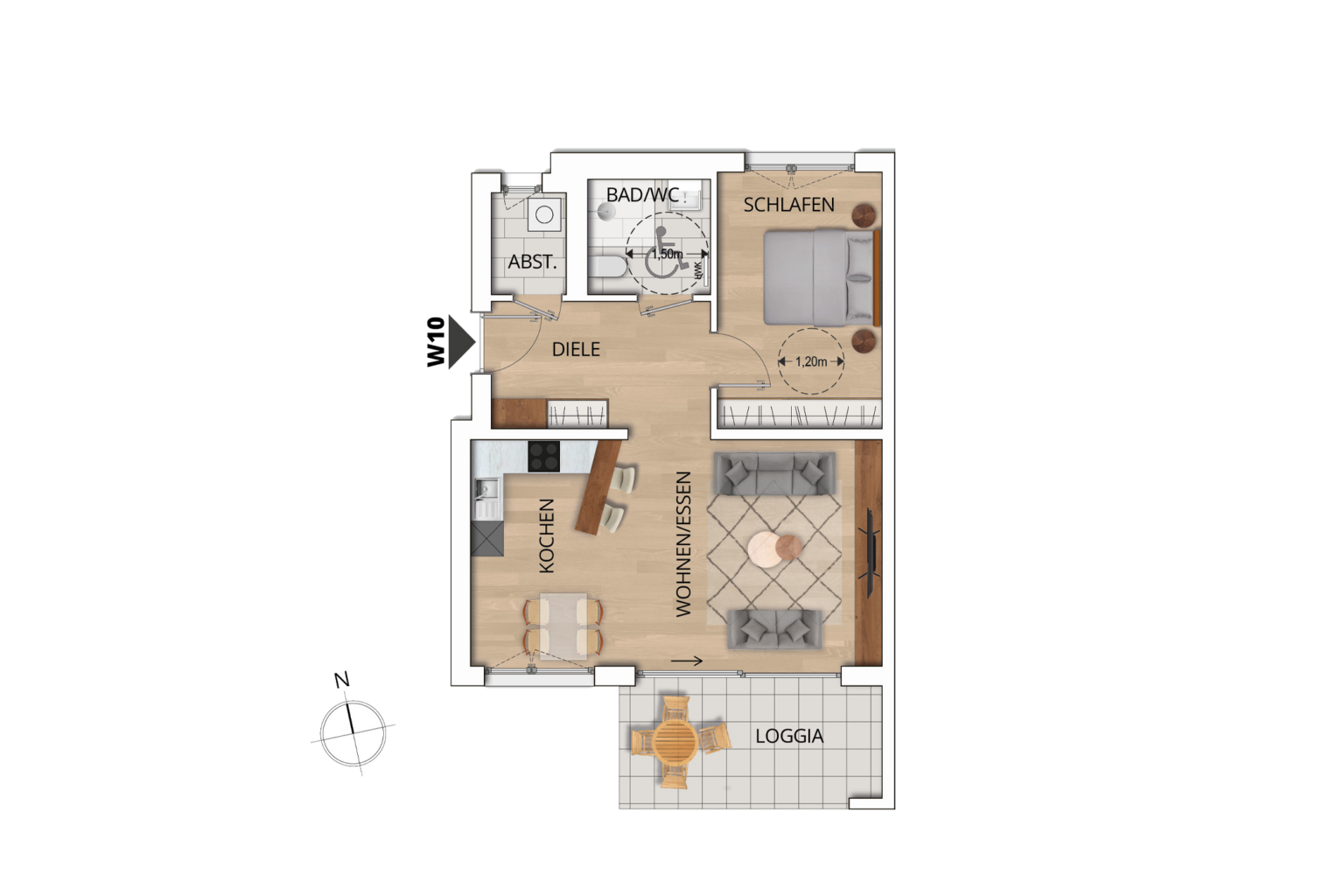 Grundriss Wohnung 10