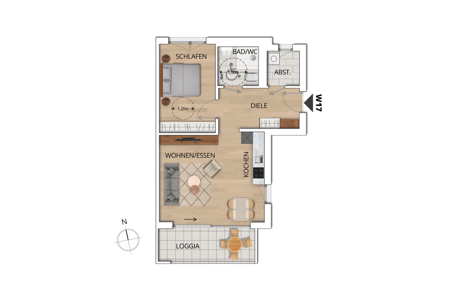 Grundriss Wohnung 17