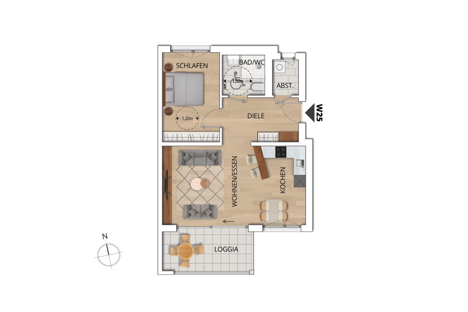 Grundriss Wohnung 25