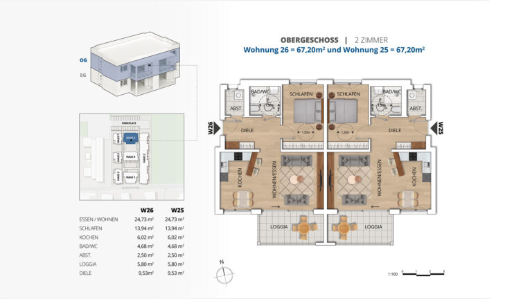Grundriss Wohnung 26+25_website