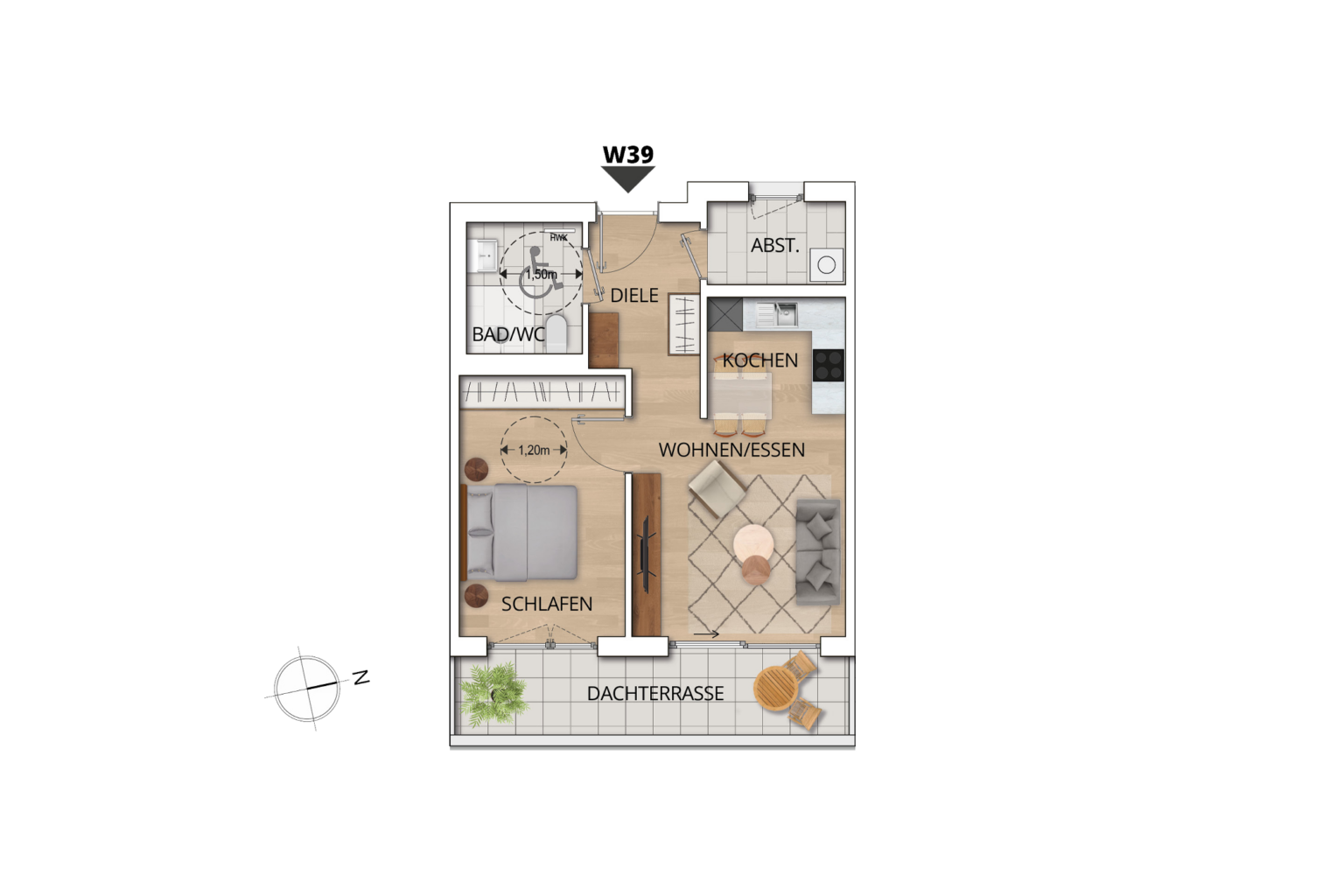 Grundriss Wohnung 39